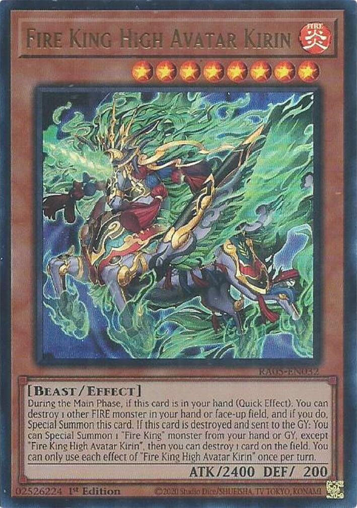 Fire King High Avatar Kirin (Ultra Rare) [RA05-EN032] Ultra Rare | Good Games Morley