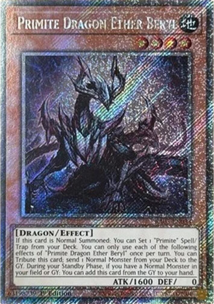 Primite Dragon Ether Beryl (Platinum Secret Rare) [RA05-EN033] Platinum Secret Rare | Good Games Morley