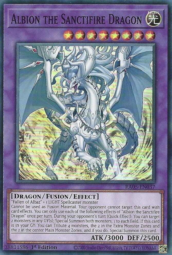 Albion the Sanctifire Dragon [RA05-EN037] Super Rare | Good Games Morley
