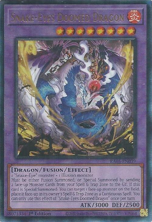 Snake-Eyes Doomed Dragon (Ultimate Rare) [RA05-EN039] Ultimate Rare | Good Games Morley