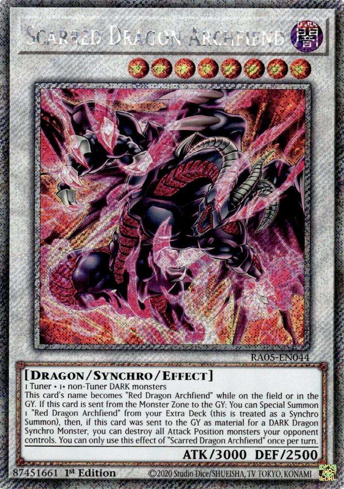Scarred Dragon Archfiend (Platinum Secret Rare) [RA05-EN044] Platinum Secret Rare | Good Games Morley