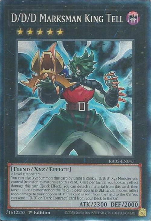 D/D/D Marksman King Tell (Collector's Rare) [RA05-EN047] Collector's Rare | Good Games Morley