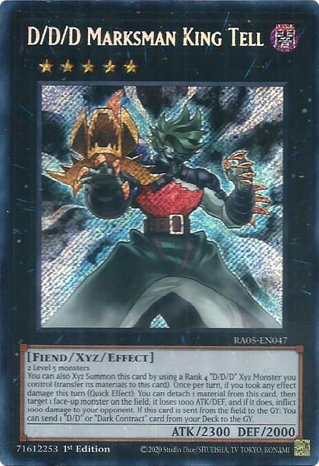 D/D/D Marksman King Tell (Secret Rare) [RA05-EN047] Secret Rare | Good Games Morley