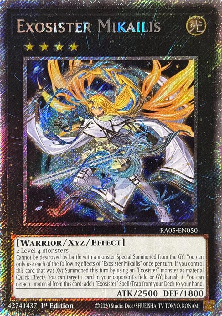 Exosister Mikailis (Platinum Secret Rare) [RA05-EN050] Platinum Secret Rare | Good Games Morley