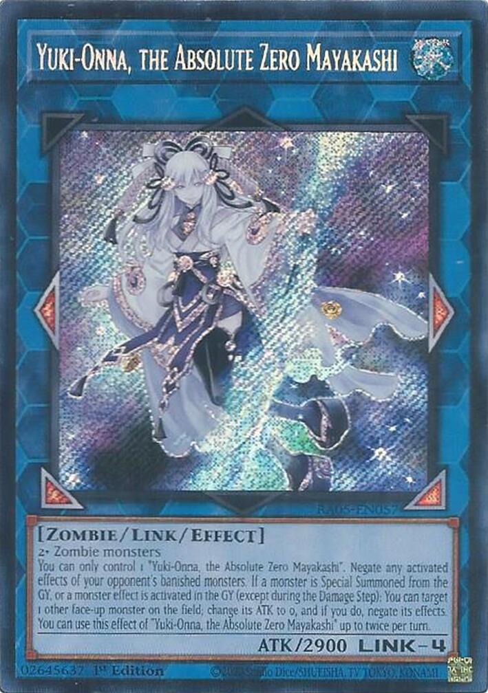 Yuki-Onna, the Absolute Zero Mayakashi (Secret Rare) [RA05-EN057] Secret Rare | Good Games Morley