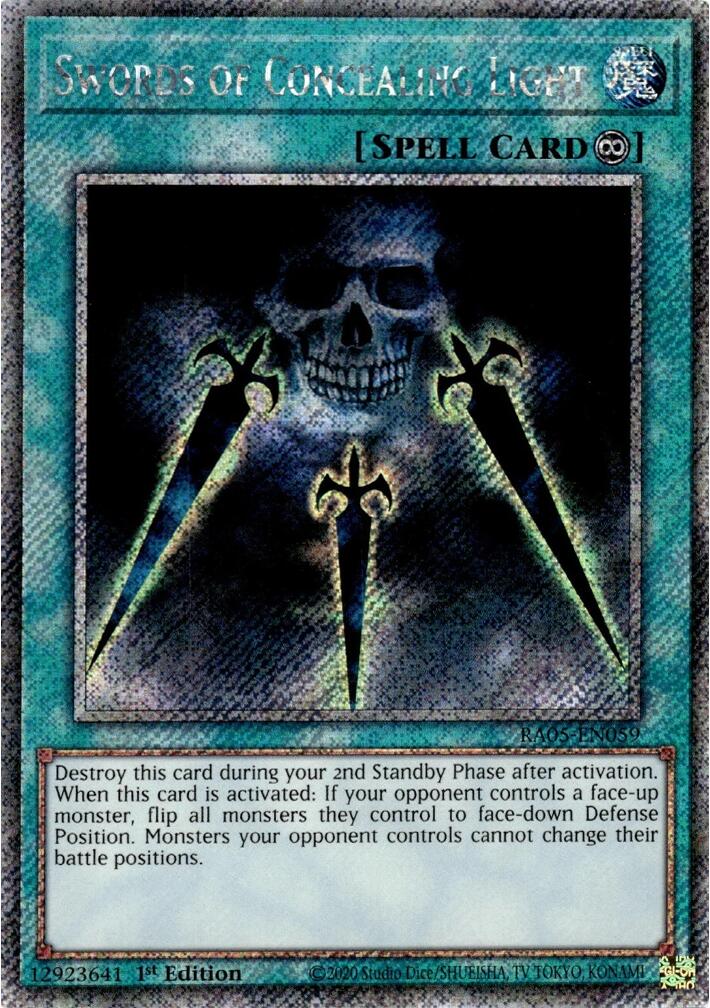 Swords of Concealing Light (Platinum Secret Rare) [RA05-EN059] Platinum Secret Rare | Good Games Morley