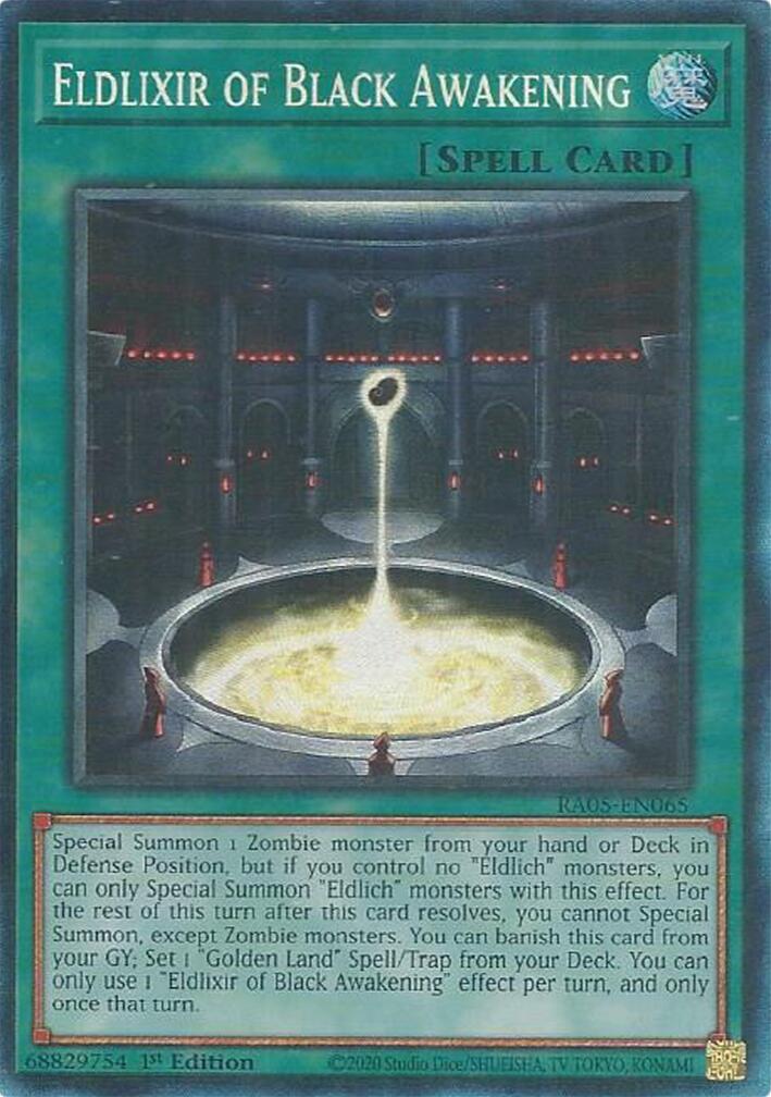 Eldlixir of Black Awakening (Collector's Rare) [RA05-EN065] Collector's Rare | Good Games Morley