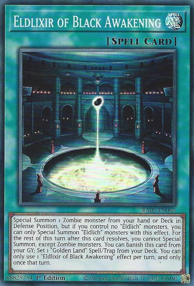 Eldlixir of Black Awakening [RA05-EN065] Super Rare | Good Games Morley