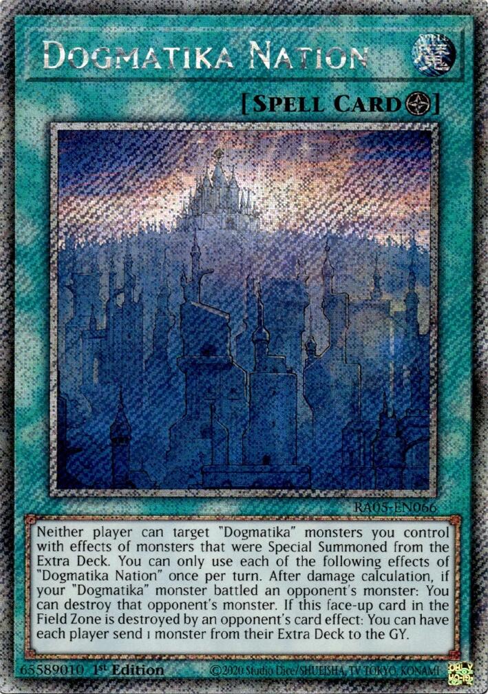 Dogmatika Nation (Platinum Secret Rare) [RA05-EN066] Platinum Secret Rare | Good Games Morley