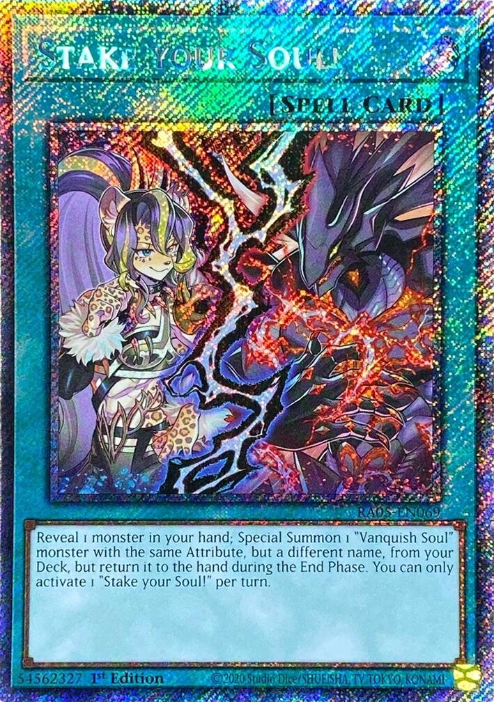 Stake your Soul! (Platinum Secret Rare) [RA05-EN069] Platinum Secret Rare | Good Games Morley