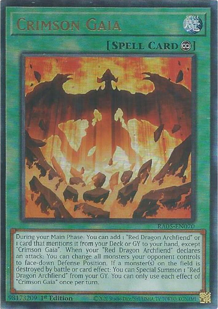 Crimson Gaia (Ultimate Rare) [RA05-EN070] Ultimate Rare | Good Games Morley