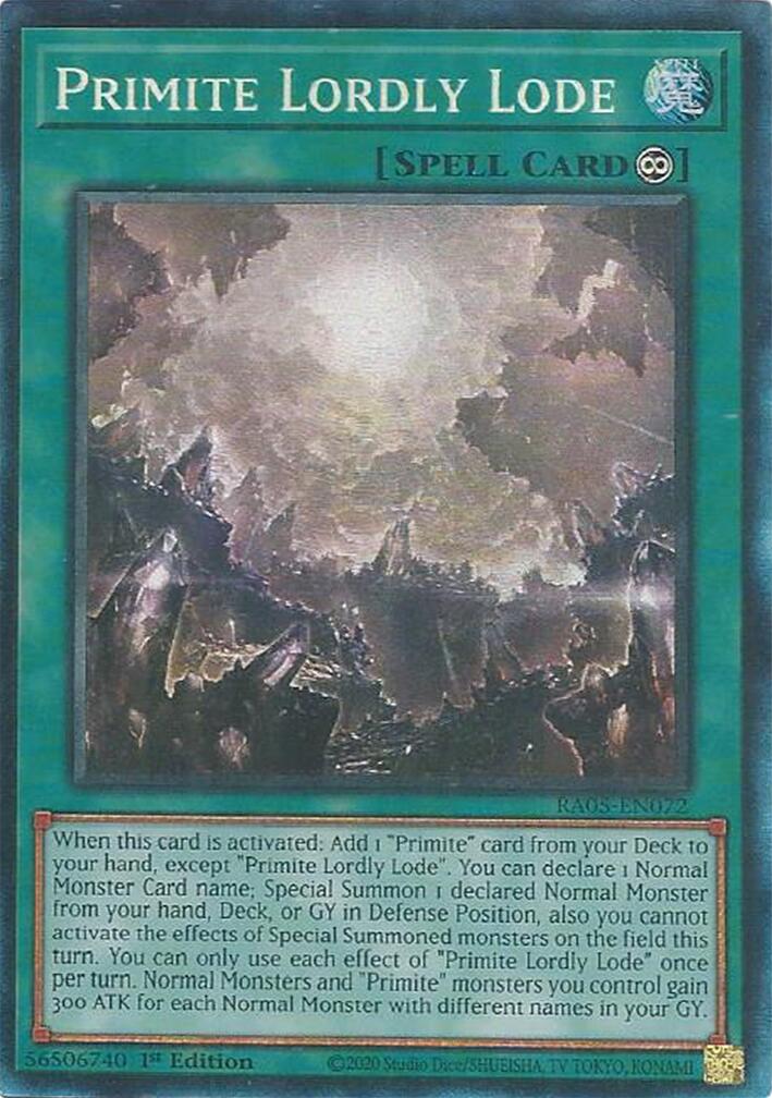Primite Lordly Lode (Collector's Rare) [RA05-EN072] Collector's Rare | Good Games Morley