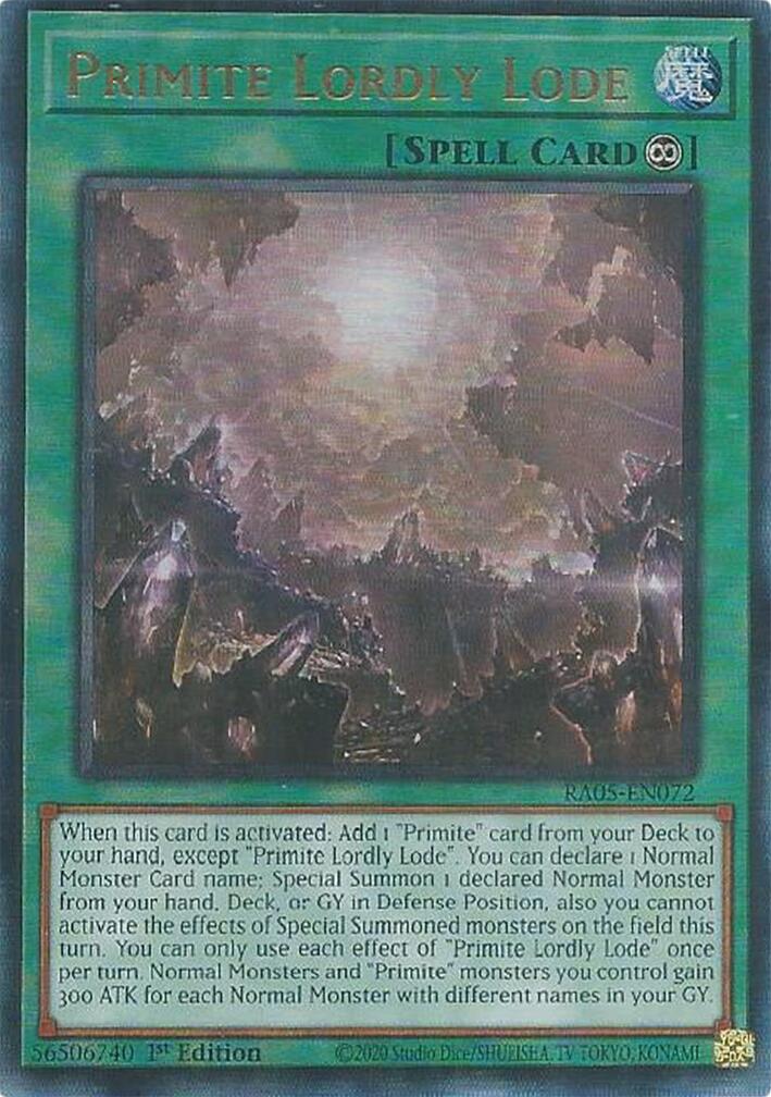 Primite Lordly Lode (Ultimate Rare) [RA05-EN072] Ultimate Rare | Good Games Morley