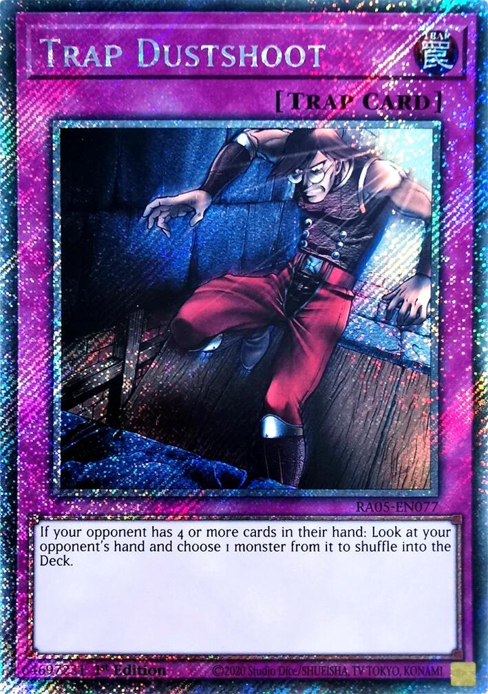 Trap Dustshoot (Platinum Secret Rare) [RA05-EN077] Platinum Secret Rare | Good Games Morley
