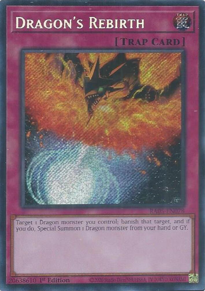 Dragon's Rebirth (Secret Rare) [RA05-EN078] Secret Rare | Good Games Morley