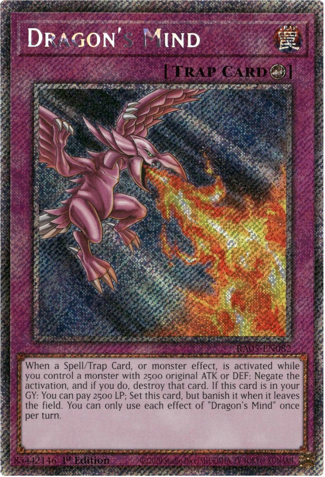 Dragon's Mind (Platinum Secret Rare) [RA05-EN082] Platinum Secret Rare | Good Games Morley