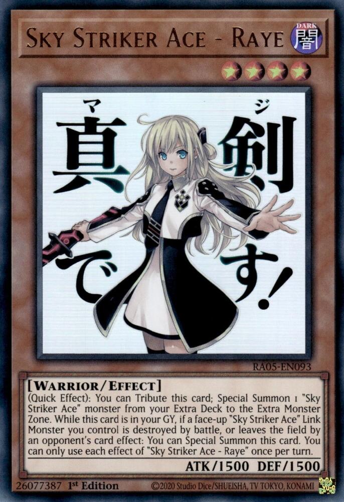 Sky Striker Ace - Raye [RA05-EN093] Ultra Rare | Good Games Morley