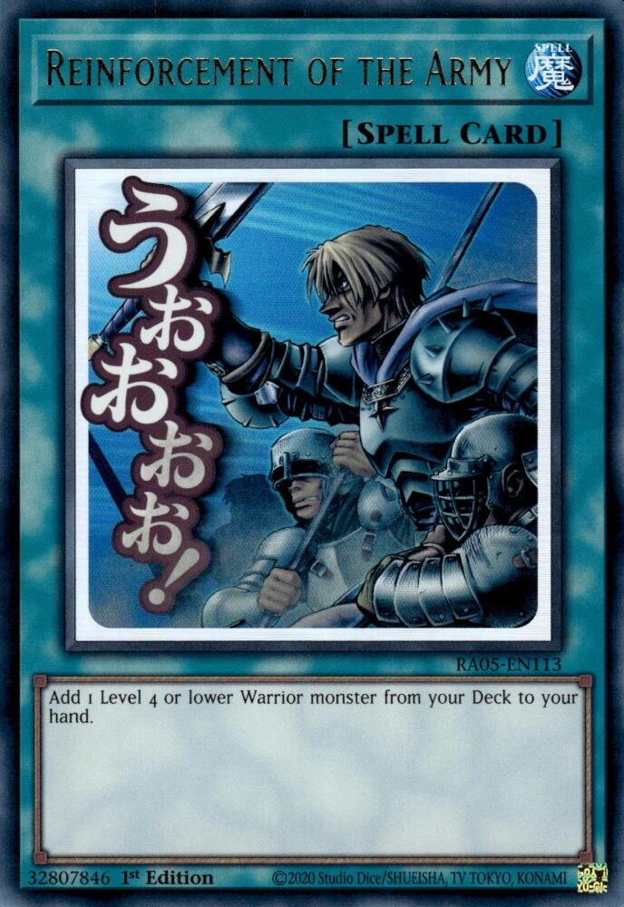 Reinforcement of the Army [RA05-EN113] Ultra Rare | Good Games Morley