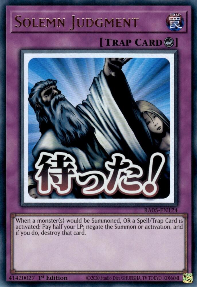 Solemn Judgment [RA05-EN124] Ultra Rare | Good Games Morley