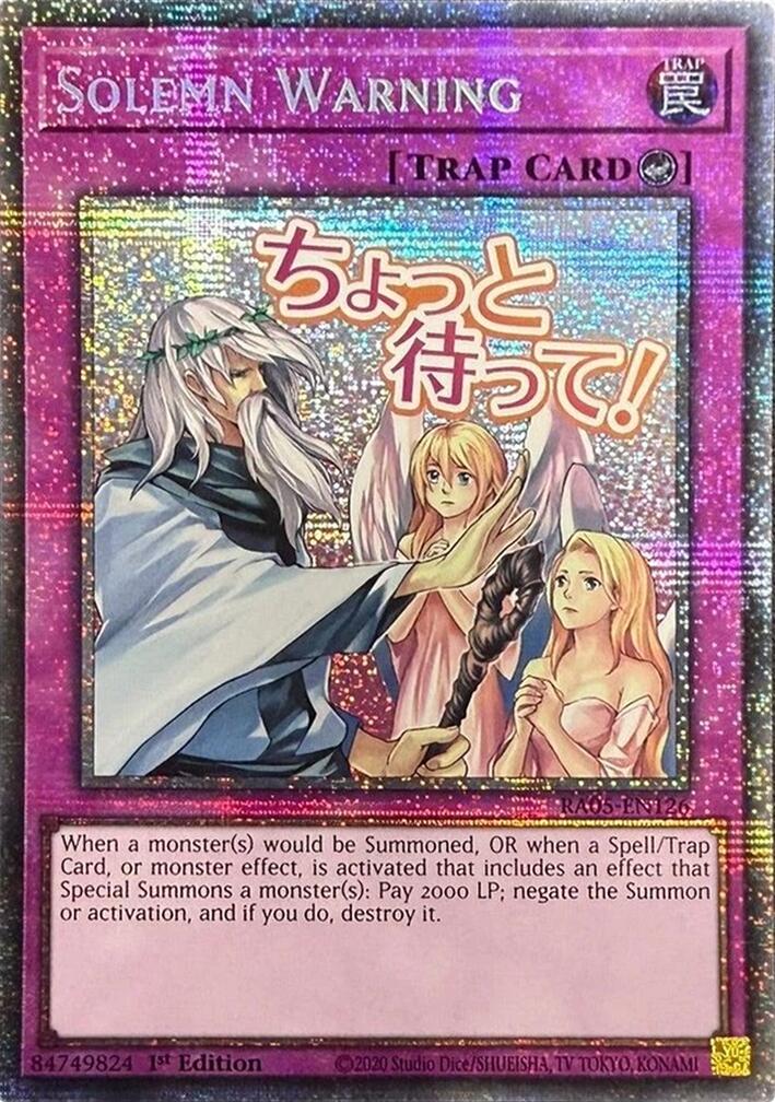 Solemn Warning (Starlight Rare) [RA05-EN126] Starlight Rare | Good Games Morley
