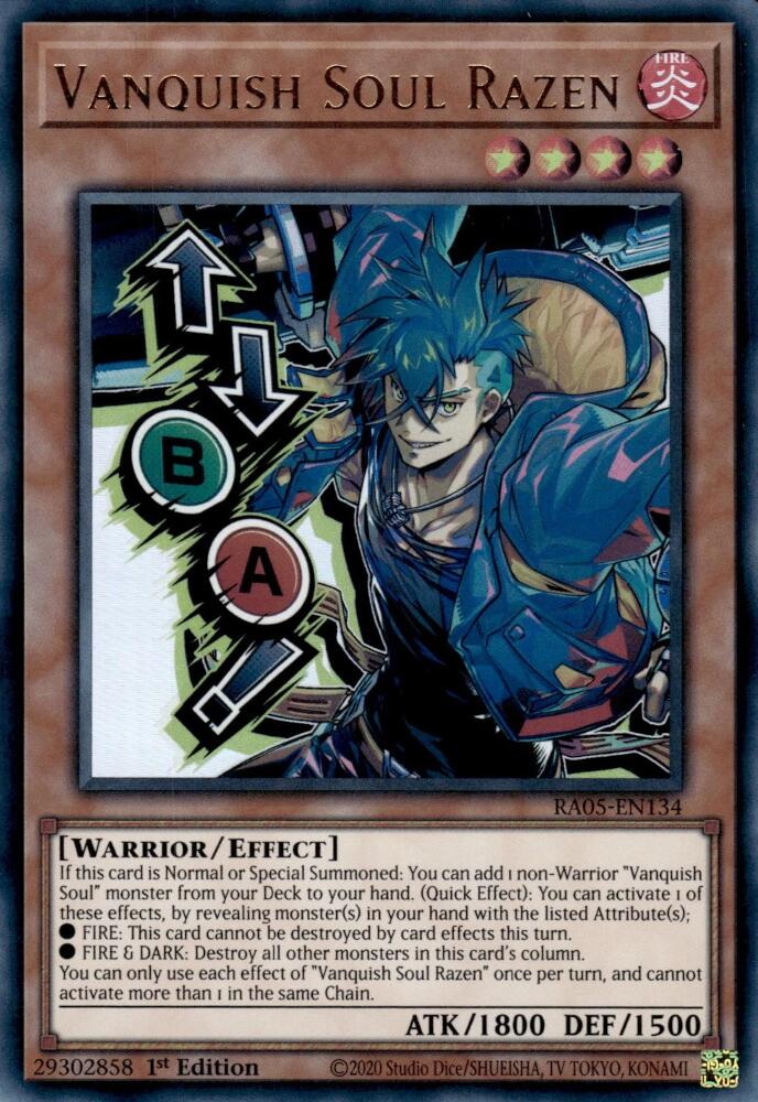 Vanquish Soul Razen [RA05-EN134] Ultra Rare | Good Games Morley