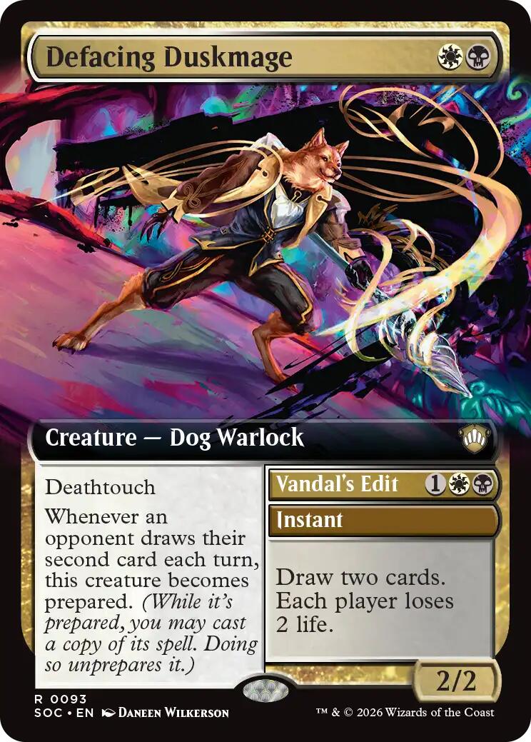 Defacing Duskmage (Extended Art) [Secrets of Strixhaven Commander] | Good Games Morley