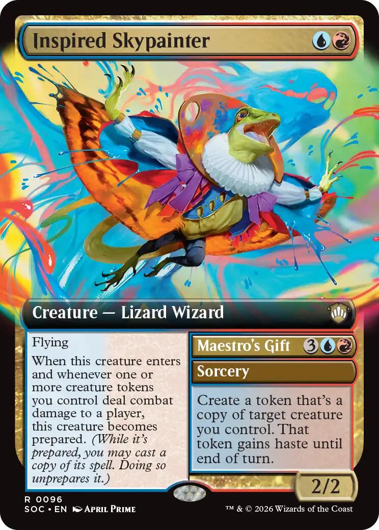 Inspired Skypainter (Extended Art) [Secrets of Strixhaven Commander] | Good Games Morley