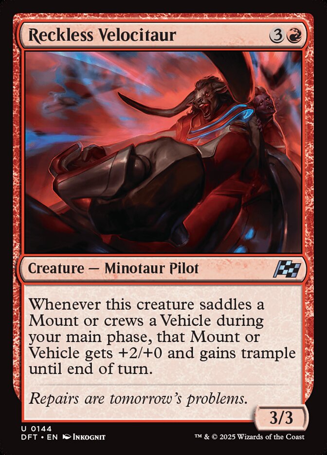 Reckless Velocitaur 144/291 (Aetherdrift)  - Foil | Good Games Morley