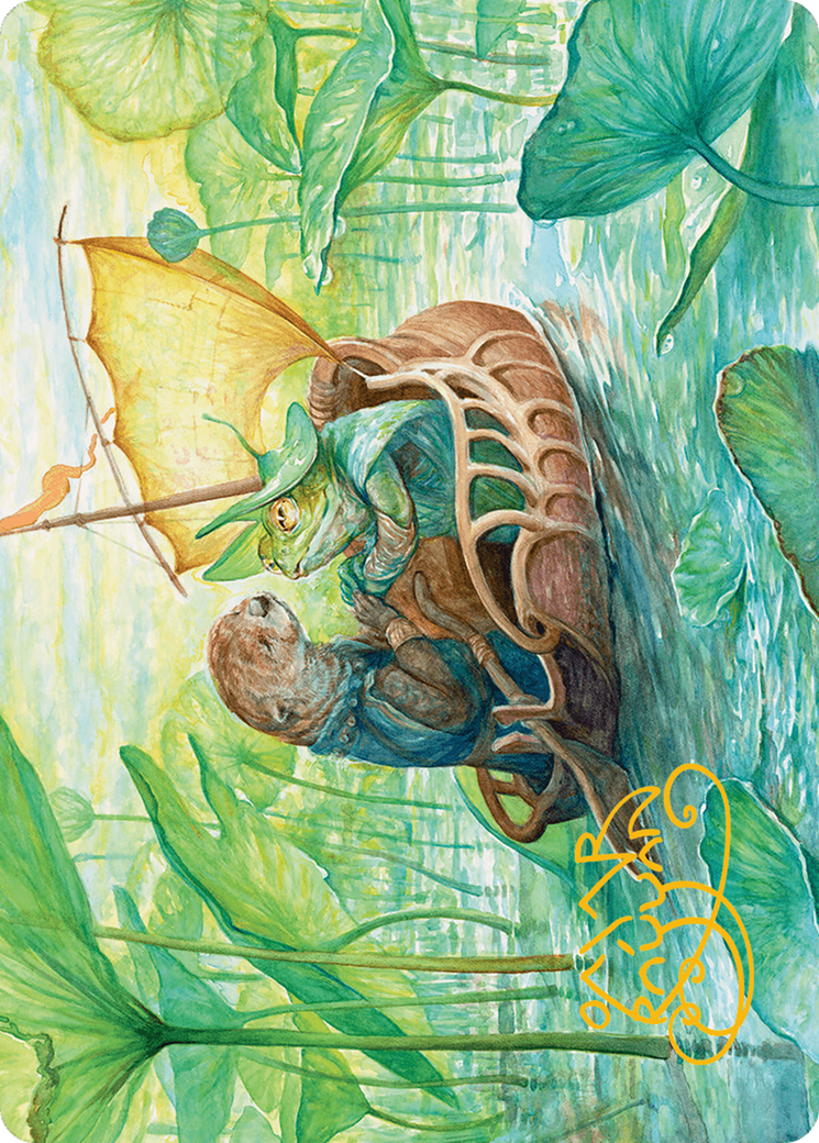 Run Away Together Art Card (Gold-Stamped Signature) [Bloomburrow Art Series] | Good Games Morley