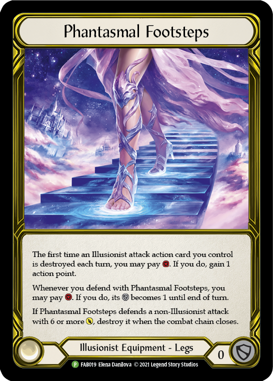 Phantasmal Footsteps (Golden) [FAB019] (Promo)  Cold Foil | Good Games Morley