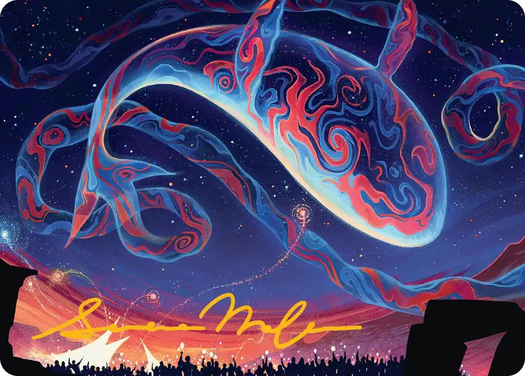 Spectacular Skywhale Art Card (Gold-Stamped Signature) [Secrets of Strixhaven Art Series] | Good Games Morley