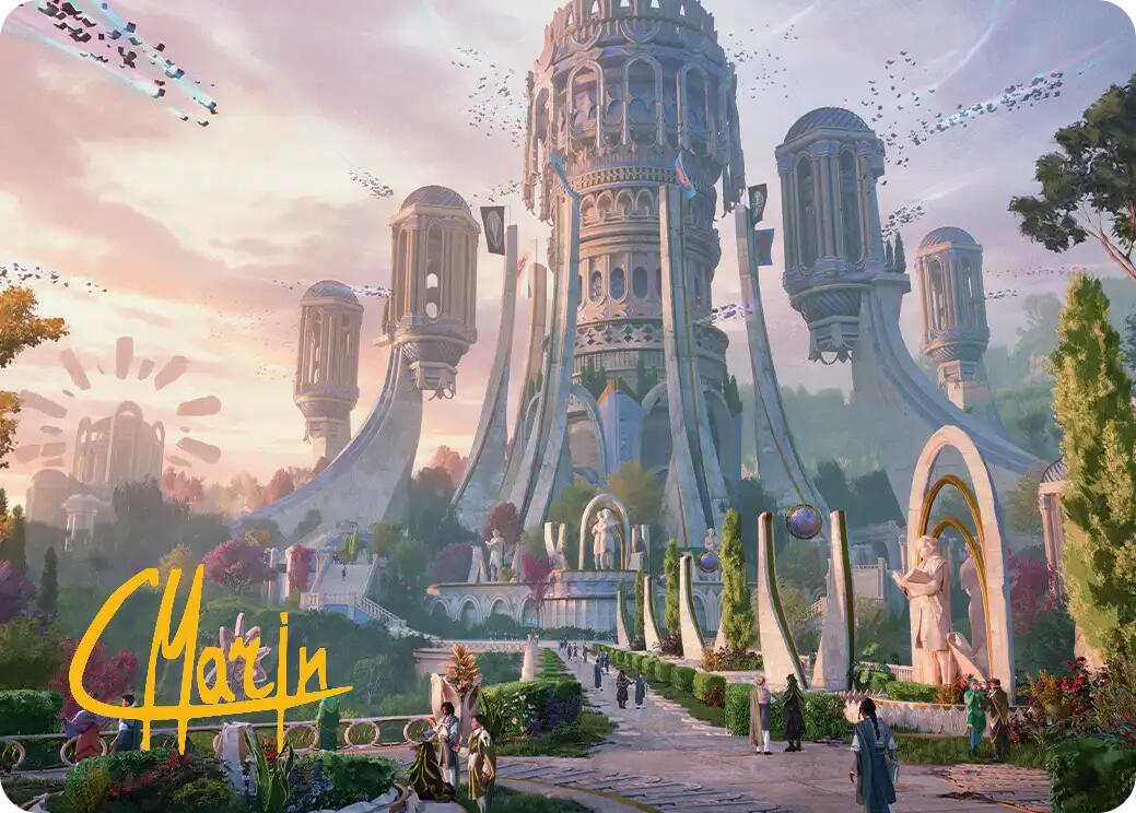 Command Tower Art Card (Gold-Stamped Signature) [Secrets of Strixhaven Art Series] | Good Games Morley