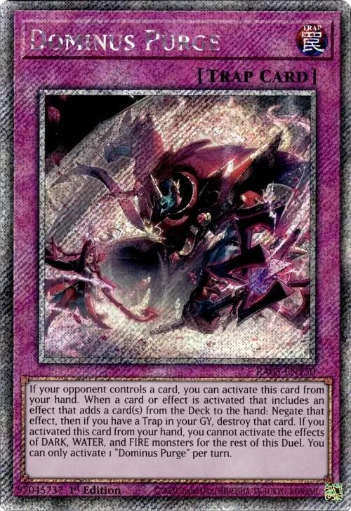 Dominus Purge (Platinum Secret Rare) [RA05-EN150] Platinum Secret Rare | Good Games Morley