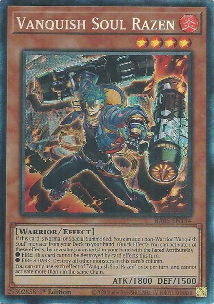 Vanquish Soul Razen (Collector's Rare) [RA05-EN134] Collector's Rare | Good Games Morley