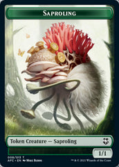 Angel // Saproling Double-Sided Token [Dungeons & Dragons: Adventures in the Forgotten Realms Commander Tokens] | Good Games Morley