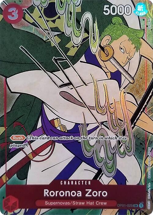 Roronoa Zoro (1st Anniversary) OP01-025 (One Piece Promotion Cards)  - Alternate Art Foil | Good Games Morley
