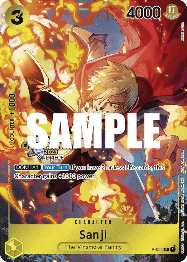 Sanji (2023 Event Pack) P-034 (One Piece Promotion Cards)  - Foil | Good Games Morley