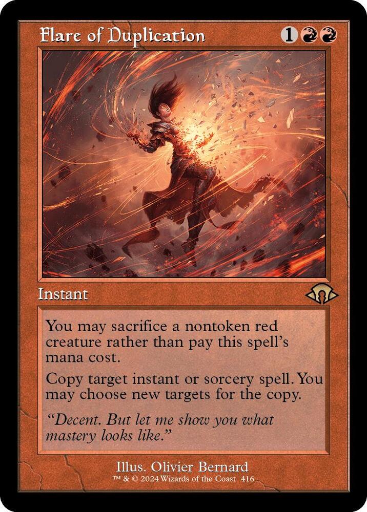 Flare of Duplication 416 (Modern Horizons 3)  - Retro Foil | Good Games Morley