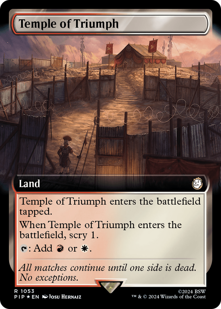 Temple of Triumph (Extended Art) (Surge Foil) [Fallout] | Good Games Morley