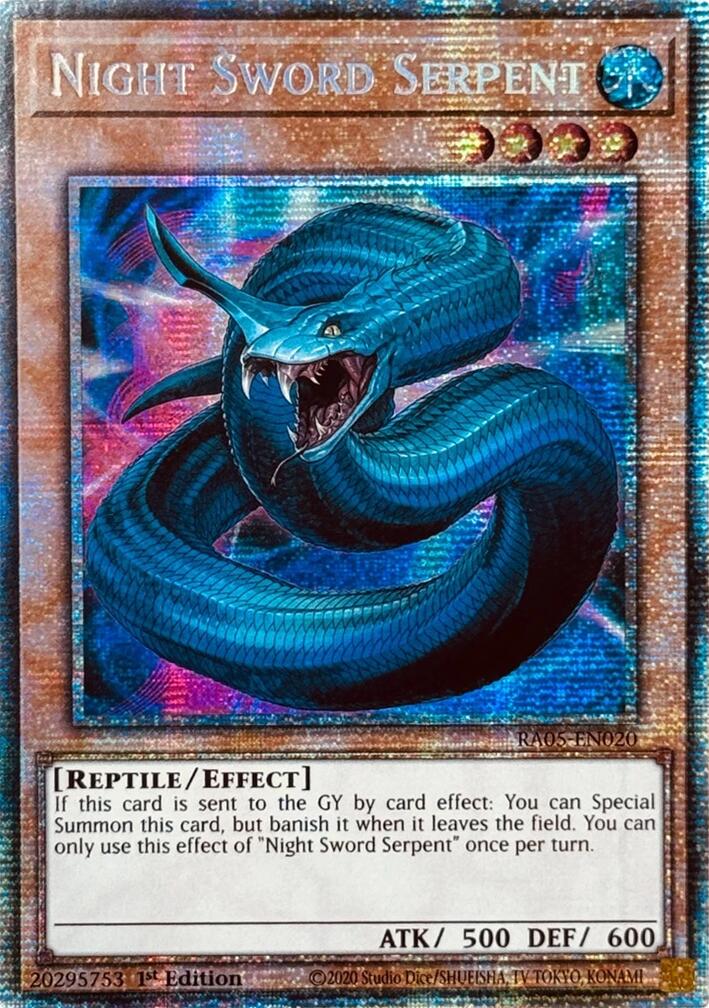 Night Sword Serpent (Starlight Rare) [RA05-EN020] Starlight Rare | Good Games Morley