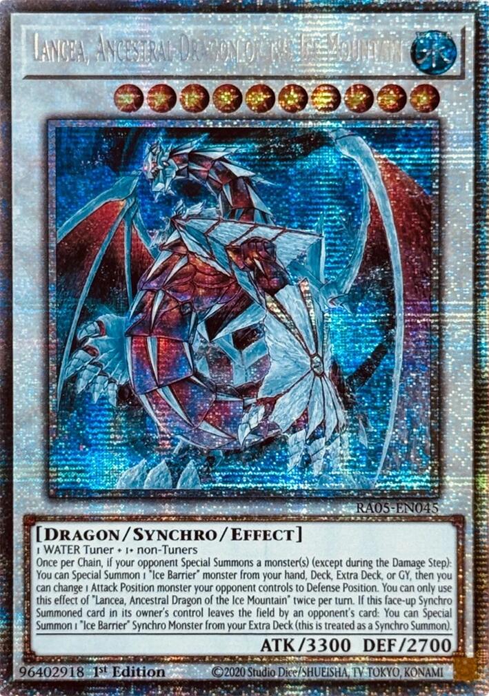 Lancea, Ancestral Dragon of the Ice Mountain (Starlight Rare) [RA05-EN045] Starlight Rare | Good Games Morley