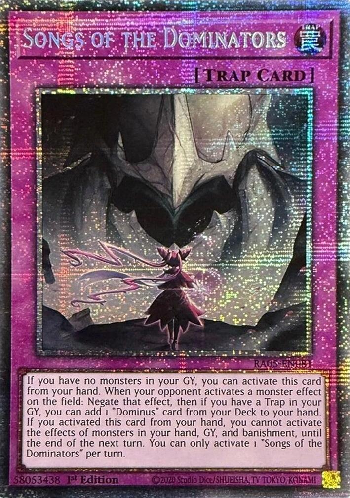Songs of the Dominators (Starlight Rare) [RA05-EN081] Starlight Rare | Good Games Morley