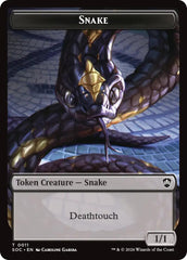 Snake // Zombie Double-Sided Token [Secrets of Strixhaven Commander Tokens] | Good Games Morley