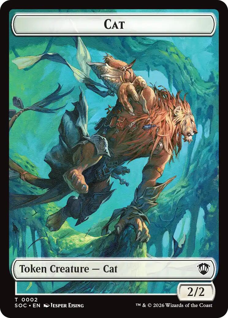 Cat // Inkling (0022) Double-Sided Token [Secrets of Strixhaven Commander Tokens] | Good Games Morley