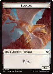Pegasus // Inkling (0022) Double-Sided Token [Secrets of Strixhaven Commander Tokens] | Good Games Morley