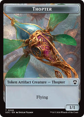 Thopter // Fractal (0004) Double-Sided Token [Secrets of Strixhaven Commander Tokens] | Good Games Morley