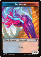Dragon Illusion // Elemental (0002) Double-Sided Token [Secrets of Strixhaven Commander Tokens] | Good Games Morley