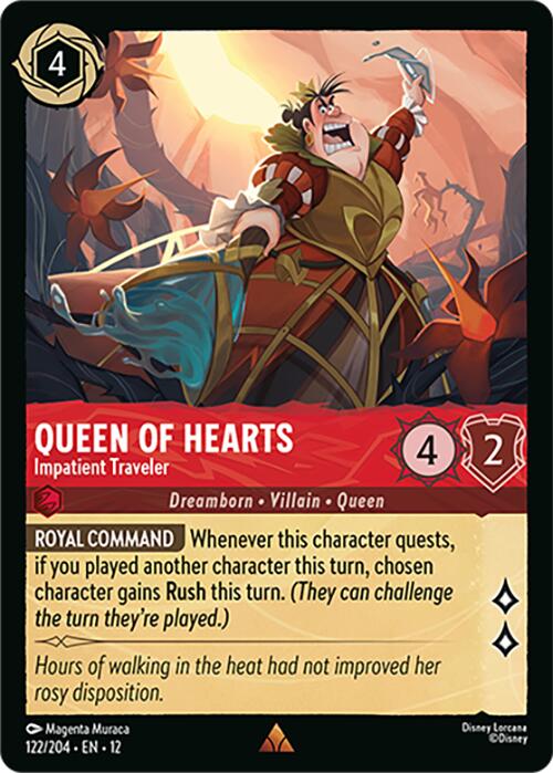 Queen of Hearts - Impatient Traveler (122/204) [Wilds Unknown] | Good Games Morley