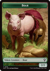 Boar // Frog Lizard Double-Sided Token [Secrets of Strixhaven Commander Tokens] | Good Games Morley