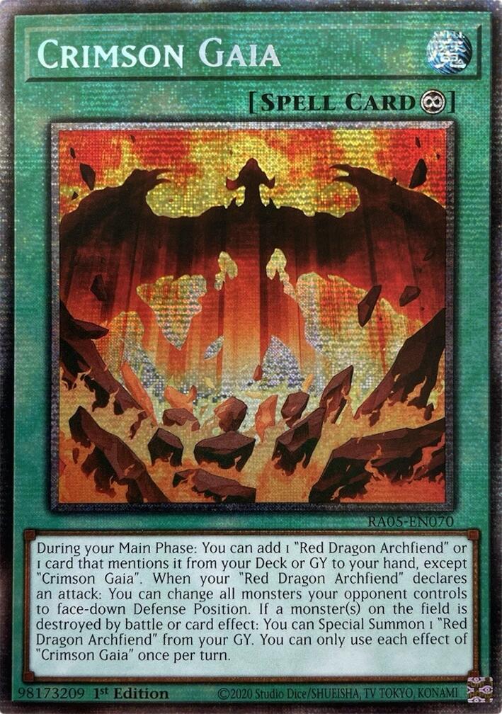 Crimson Gaia (Starlight Rare) [RA05-EN070] Starlight Rare | Good Games Morley